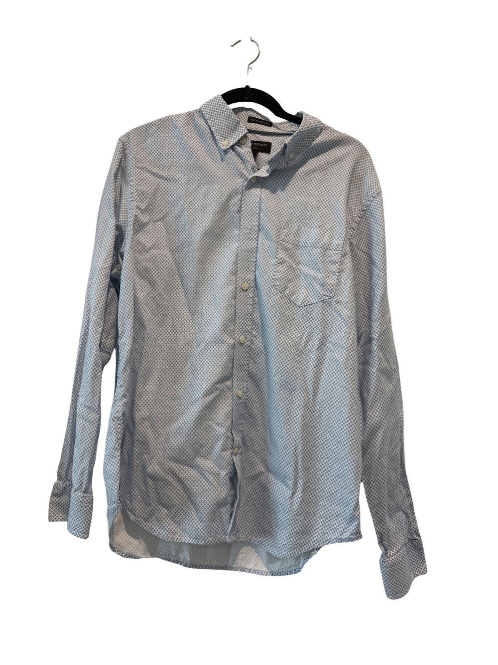 Banana Republic Light Blue Micro-Print Button-Down Shirt